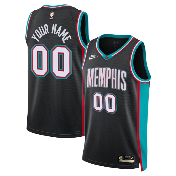 Memphis Grizzlies Trikot Benutzerdefinierte Nike 2025-26 Classic Edition Schwarz Swingman - Herren Memphis Grizzlies Trikot Benutzerdefinierte Nike 2025-26 Classic Edition Schwarz Swingman - Herren